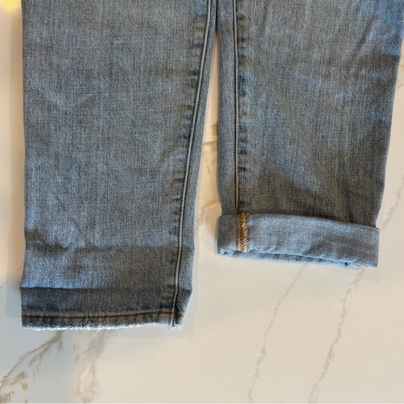 Pistola Upcycled Relaxed Fit Boyfriend Ripped Blue Denim Jeans Pink 28 size 6 - Picture 8 of 11